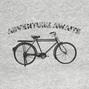 Adventure Awaits - Distressed Bicycle T-Shirt